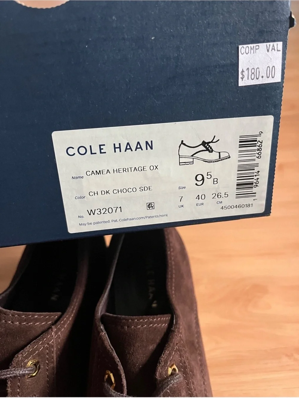 Cole Haan Women's Camea Heritage Oxford, Dark Chocolate Suede, 9.5 Medium